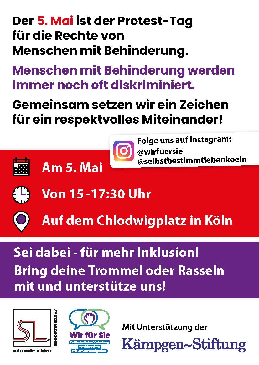 Protesttag am 5. Mai gegen Diskriminierung auf dem Chlodwigplatz in Köln